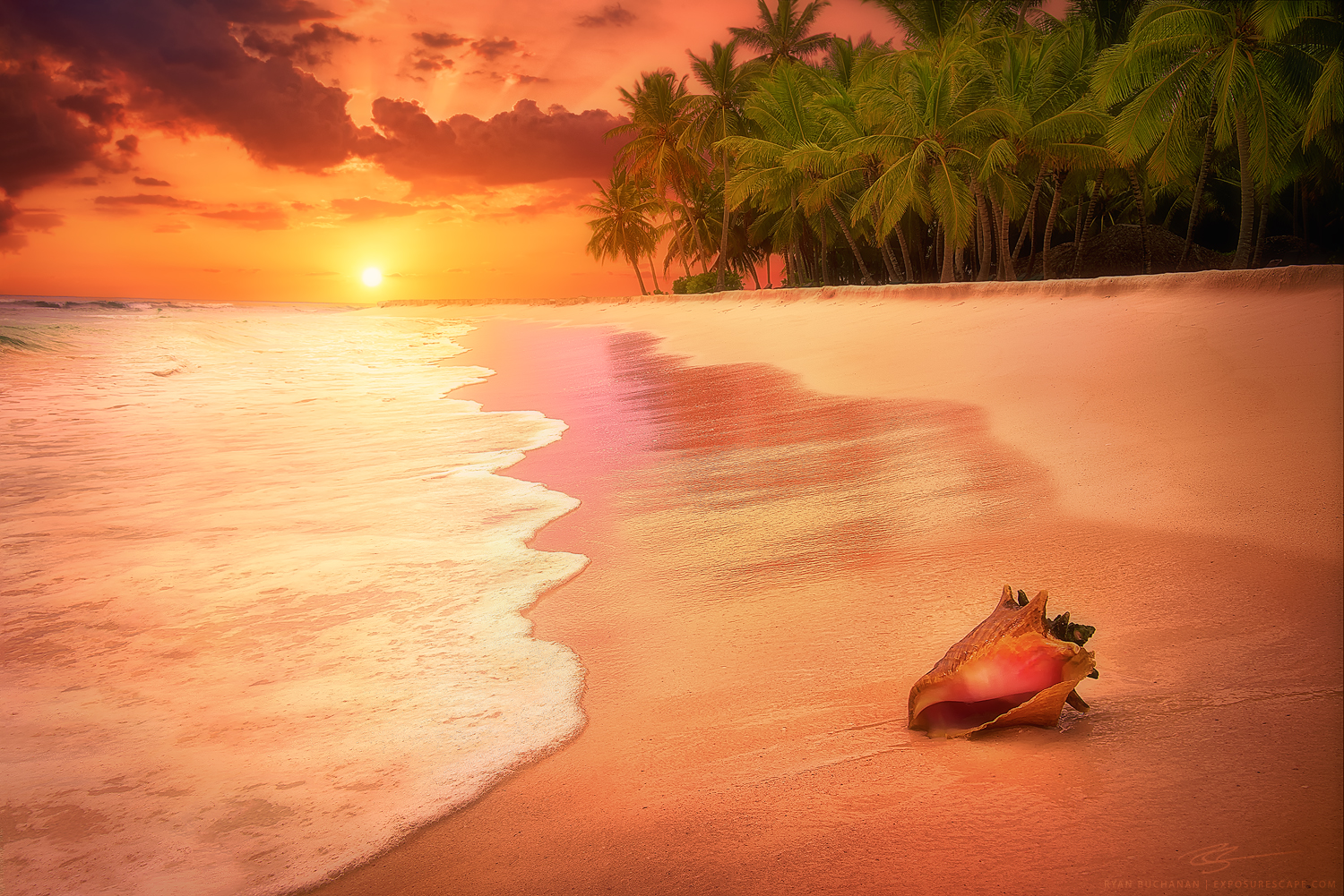 beach, dominican republic, ocean, sunset, ryan buchanan
